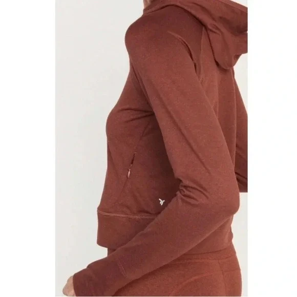 Old Navy XXL Cowlneck Cropped Pullover New Rust Athleisure Activewear Sporty - Picture 3 of 16